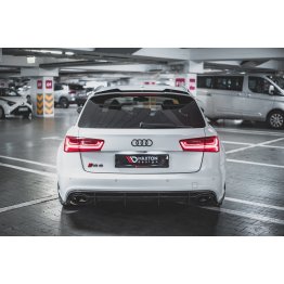 Накладки сплиттеры боковые на задний бампер на Audi RS6 C7
